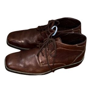 Alfani Dark Brown Chukka Soft Leather Boots Sz 10.5